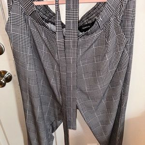 Cuffed wide leg pants